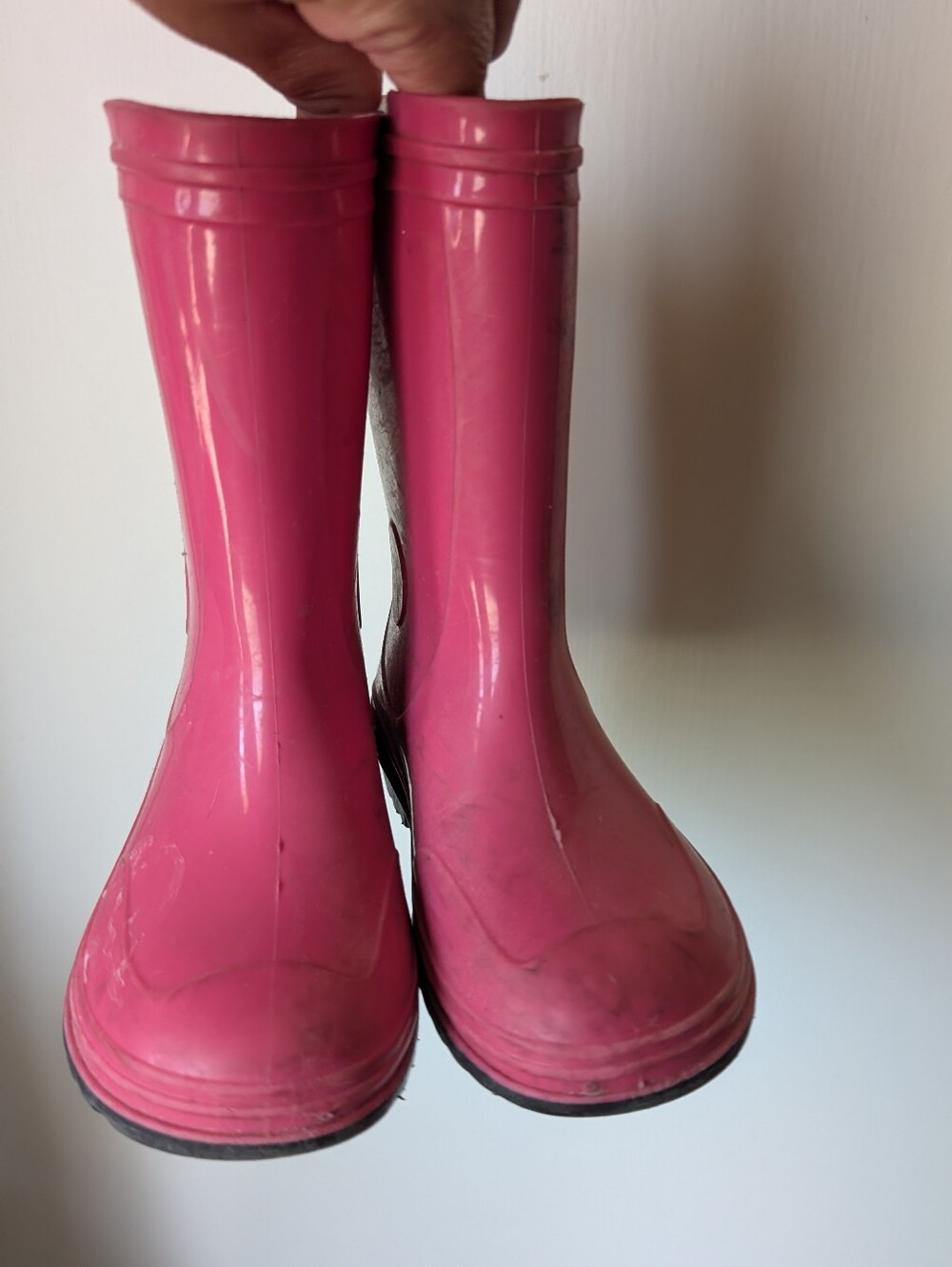 Hot Pink Kids Waterproof Rain Boots-size 9 toddler